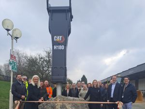 Supporting image for story: Hydraulic hammer takes pride of place at Finning HQ in Cannock