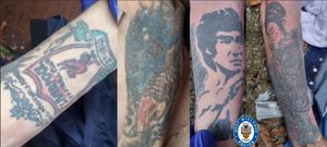 The man had distinctive tattoos on his arms. Photo: West Midlands Police