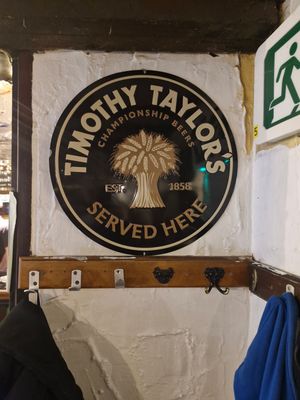 There are nice decorations all around the pub