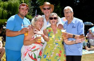 Connor Morris, Julie Utting, Bob Wantling, Pam Wantling and Reg Utting came for a day of music and fun