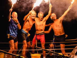 Supporting image for story: Rapturous welcome for Wrekin Rowers after 40 days in Atlantic and marlin attack scare