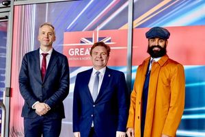 CAPTION: (from left) Ross Blair, country head UK and Ireland, of Hines, John Cotton, leader of Birmingham City Council, and Tani Dulay, CEO of Woodbourne Group, at the Regional Investment Summit in Birmingham today.