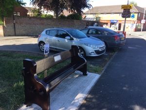 The memorial bench in Ludlow