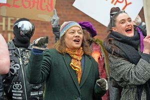 Valerie Vaz MP joined the march with organiser Lauren Broxton