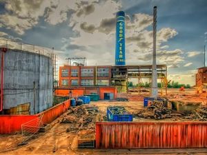 Supporting image for story: Goodyear images rekindle sparks of old factory life