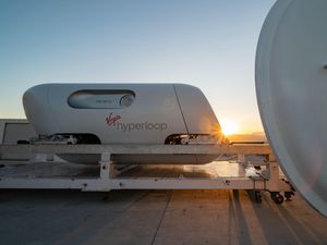 Supporting image for story: First passengers try Hyperloop in Nevada desert