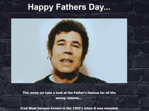 Supporting image for story: Ad for Father’s Day promotion featuring picture of Fred West banned