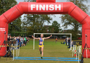 Winning the Market Drayton 10k Jamie Lambie, of Shrewsbury