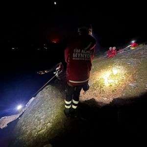 The team rescued the stranded teen from Trevor Rocks. Picture: North East Wales Search and Rescue