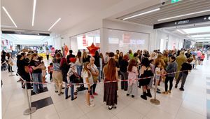 Huge numbers of people gathered for the opening of new store MINISO, at Telford Shopping Centre.