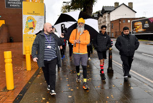 Manny sets off around Molineux, exchanging a few words with our reporter James as he goes