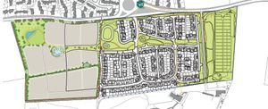 Site masterplan for 180 for Wrottesley Village scheme. Credit: Planning application submitted to South Staffordshire Council. With permission for all LDRS partners