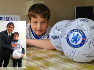 Supporting image for story: Young Jacob from Shropshire gets Christmas wish of meeting Chelsea team