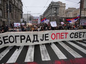 Supporting image for story: Striking students in Serbia tell chief prosecutor to ‘fight for law and justice’