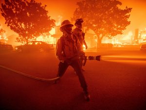 Supporting image for story: Fire-ravaged California braces for gusty winds and heightened wildfire risk