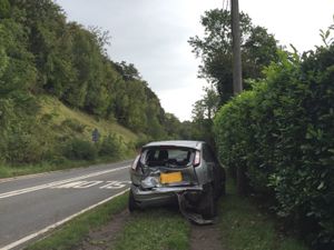 Supporting image for story: Telegraph pole car crash causes telephone blackout in Much Wenlock