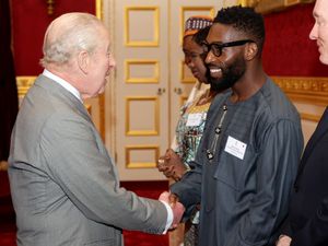 Supporting image for story: Tinie Tempah asks King for duchy invite at royal event for Nigerian community