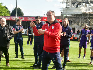 AFC Telford United manager Kevin Wilkin after the Bucks' Southern Central Premier play-off win (Picture: Kieren Griffin Photography)
