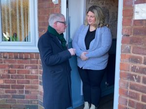 West Midlands Mayor Richard Parker with Friar Park resident Holly Farmer. PIC: Gurdip Thandi LDR