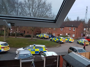 Police in Hurleybrook Way, Leegomery. Photo: Lee Taylor.