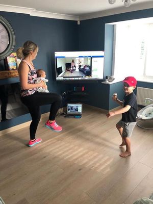 Some of Lauren's clients taking part in online classes