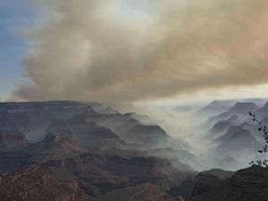 Supporting image for story: Wildfire along Grand Canyon’s North Rim destroys historic lodge