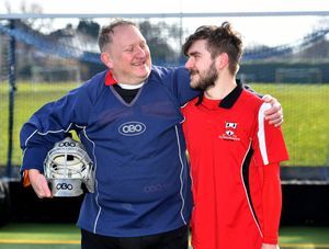 Colin Pearson pictured with son Jack, who is also on the team