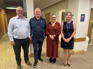 Four of the five new trustees at St Giles Hospice (left to right) are David Payne, Logan Khan, Helen White and Caroline Barclay