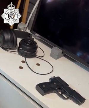 A warrant was carried out on on Grange Way in Stirchley on Tuesday morning. Photo: West Mercia Police