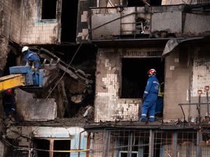 Supporting image for story: Three killed in overnight drone attack on Kyiv