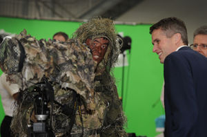 Gavin Williamson MP meets members of the Defence School of Photography at RAf Cosford