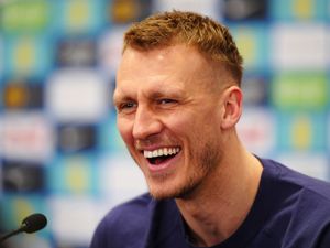 England’s Dan Burn during a press conference at St George’s Park, Burton upon Trent. England will play Albania in their FIFA World Cup qualifying match at Wembley