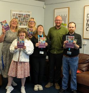 The No Barriers Here team celebrate the launch of their co-authored chapter in a new book with Dudley Voices for Choice.