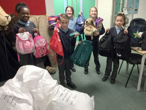 Supporting image for story: School's backpack project to help African children