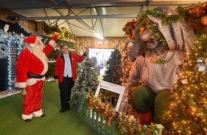 Assistant Manager Sarah Davies with Santa 