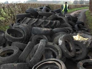 Supporting image for story: Staffordshire farmer gets £3k fine for fly-tipping 150 tyres in road