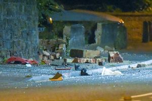 The aftermath of the crash in Stourport Road. Photo: SnapperSK