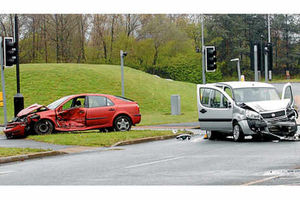Supporting image for story: Traffic chaos as two hurt in Telford crash