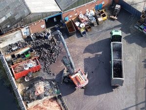 Workers at MetCat Ltd were clearing the site on Monday morning