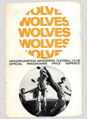 The cover of the matchday programme for Wolves against Manchester United in 1967.