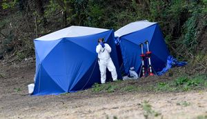 Forensics investigating the scene