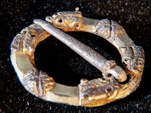 Supporting image for story: Delight as Medieval brooch found in field is declared treasure at inquest