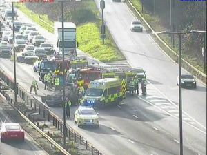 Supporting image for story: Man convicted after collision on M5 near West Bromwich which left car overturned and motorway blocked