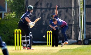 Mike Hill is bowling