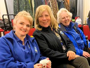Three Lionesses having a well earned rest. Elaine Morgan, Lions President Debra Coburn and Lion Pauline Holmes.