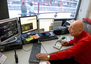 All aboard – inside the office where he makes train announcements