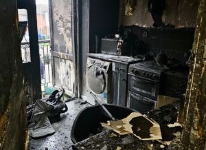 The inside of the property at Ridgeway Road after the blaze