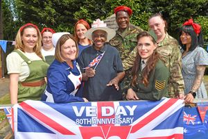 Hampton Court Care Home in Bilston marked 80 years since VE Day with a street party celebrations. Singer and BGT finalist Pippa Longhorn sang some old classics for the residents. 