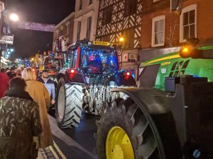 Supporting image for story: Illuminated tractor run makes for a spectacular light show at winter festival
