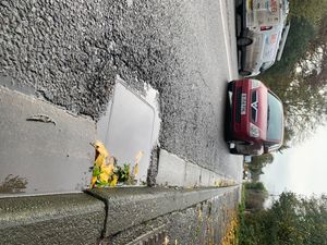 Picture of a blocked drain on the A49